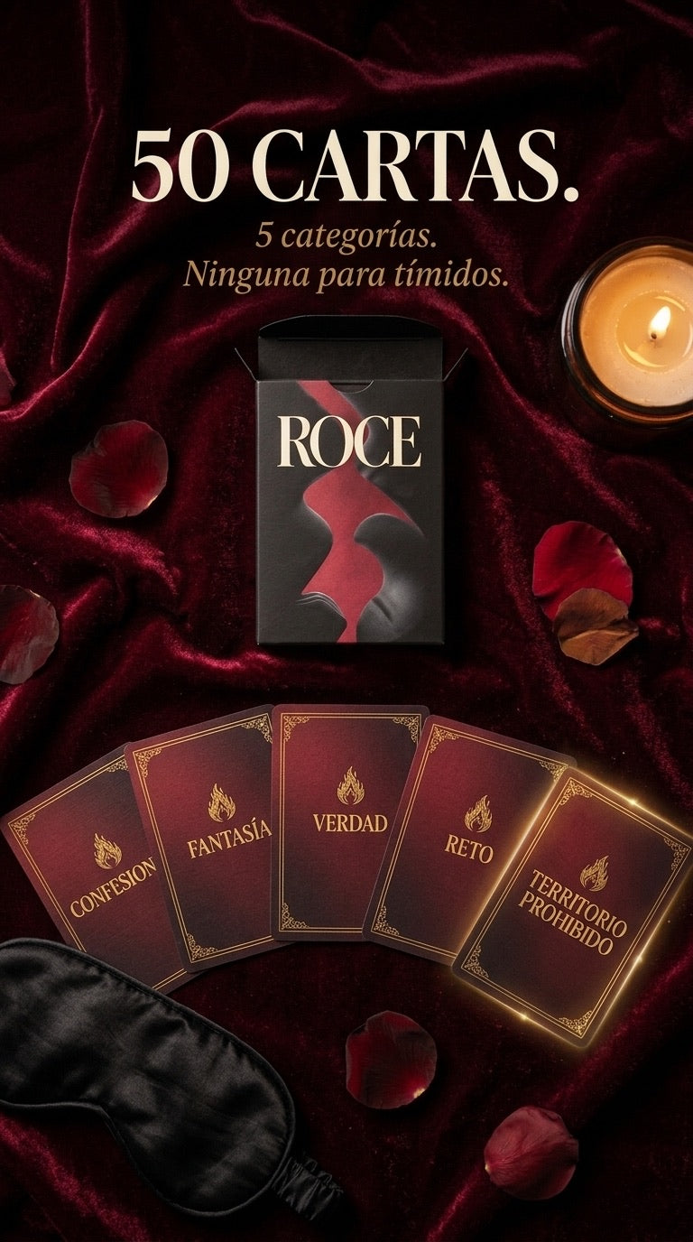 El mazo ROCE abierto con sus cartas